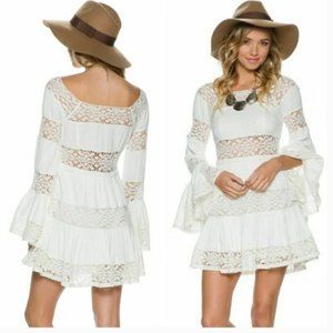 Free People Pippa Fit Flare Boho Crochet Dress